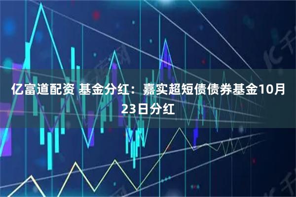 亿富道配资 基金分红：嘉实超短债债券基金10月23日分红