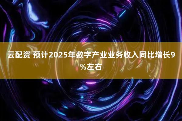 云配资 预计2025年数字产业业务收入同比增长9%左右